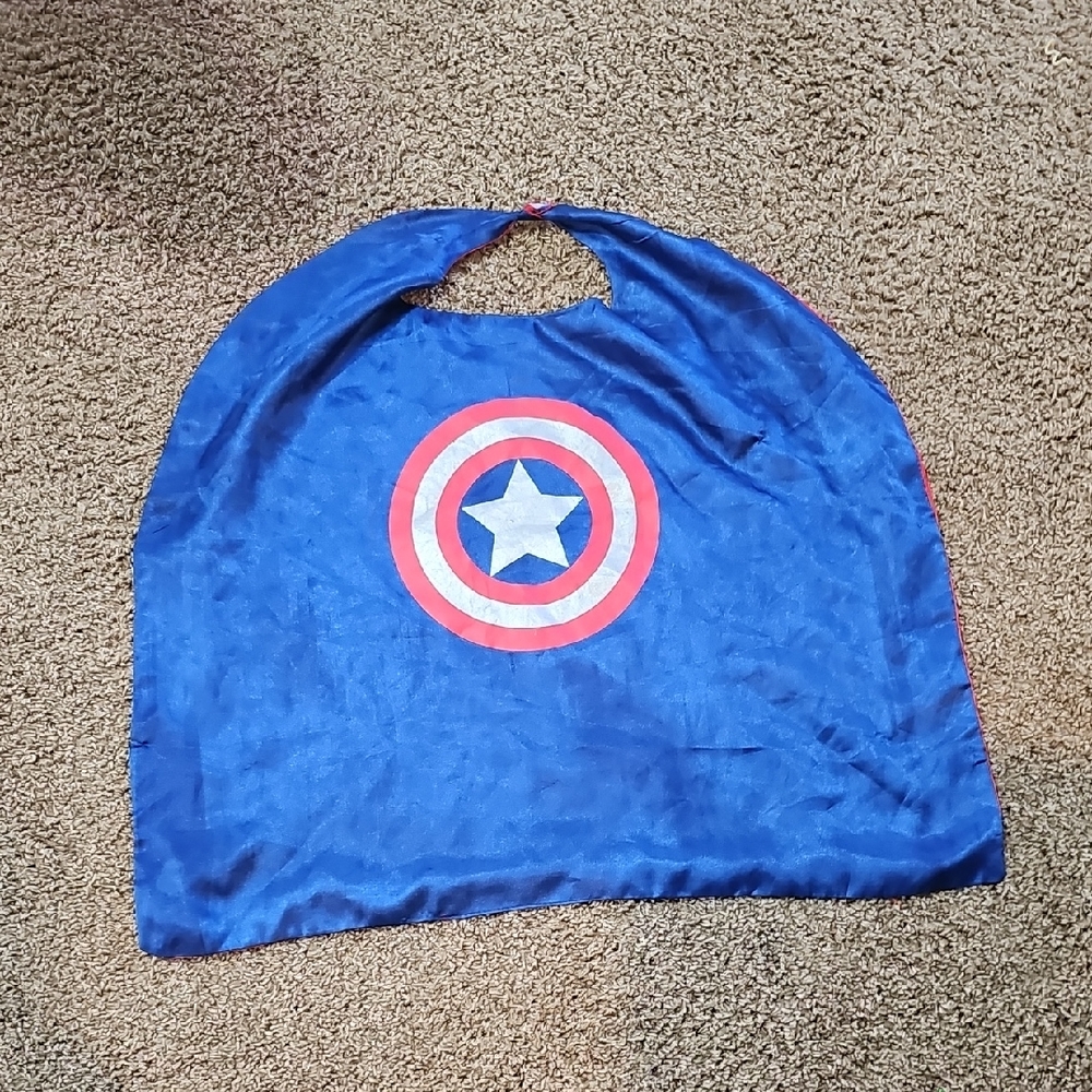 Blue Superhero Kids Cape - Captain America